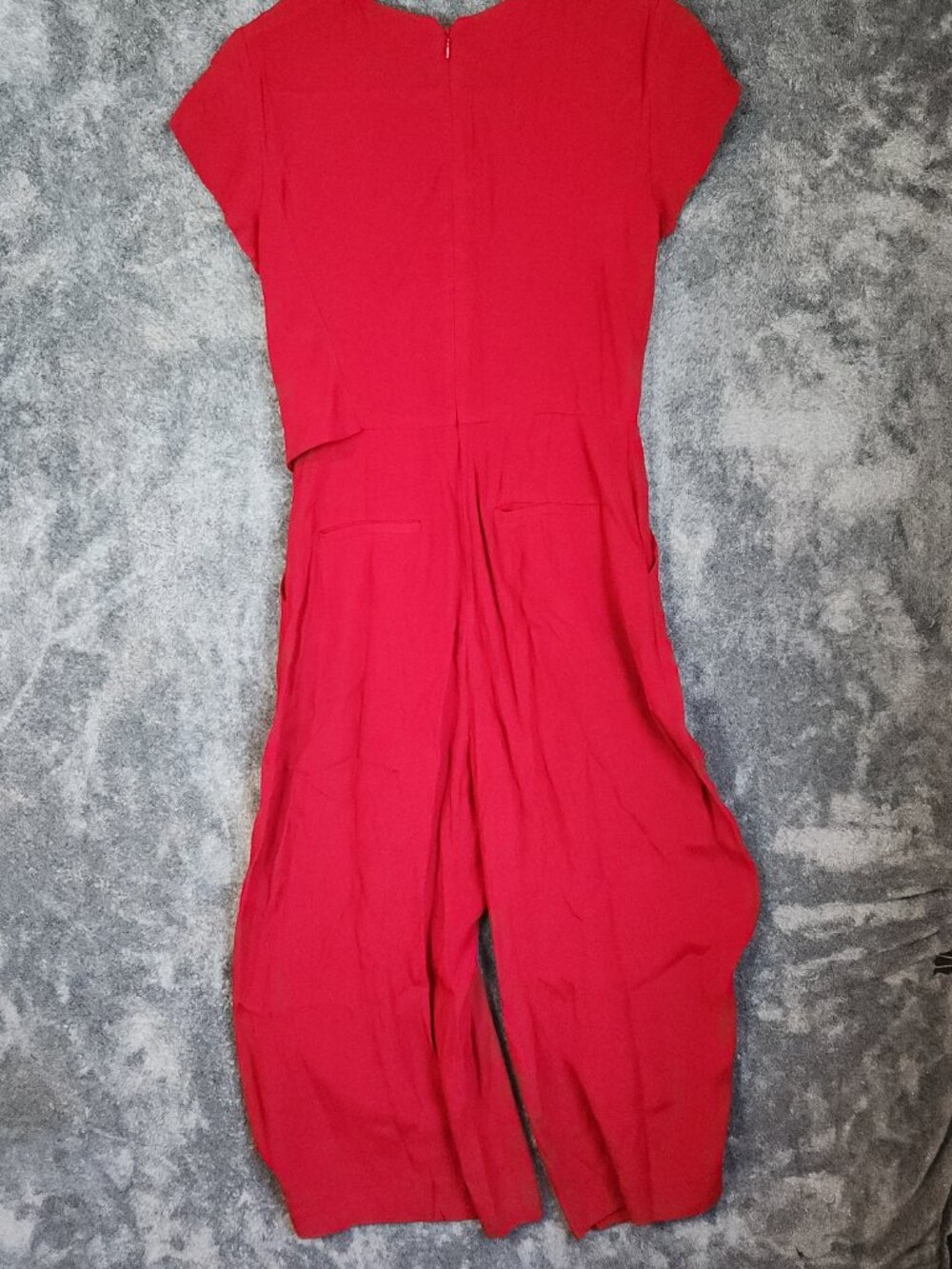 Anthropologie Maeve Red Grier Midi Jumpsuit Wide Leg Twist Tie Front Size 2 EUC - Picture 5 of 12